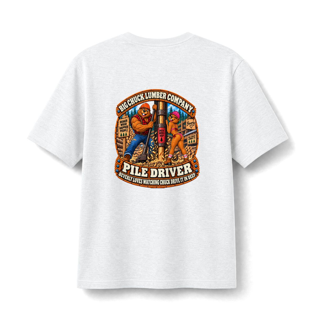 Pile Driver t-shirt โ back print